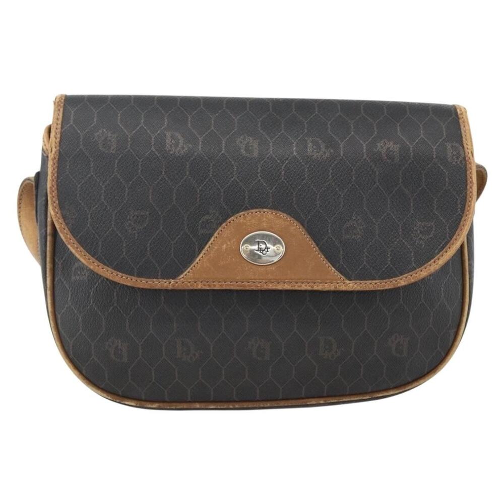 Dior Honeycomb Canvas Shoulder Bag Black
